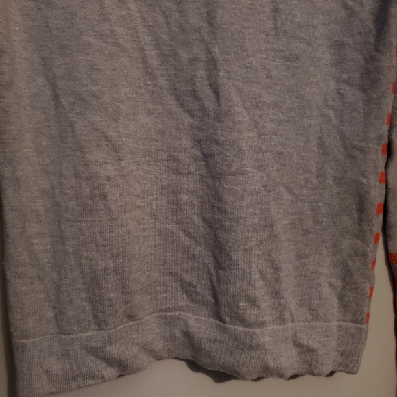 Grey/Orange Striped Sequin GAP Cardigan- Size S - Picture 9 of 12
